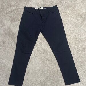 madison james Men's Navy Slim Chinos